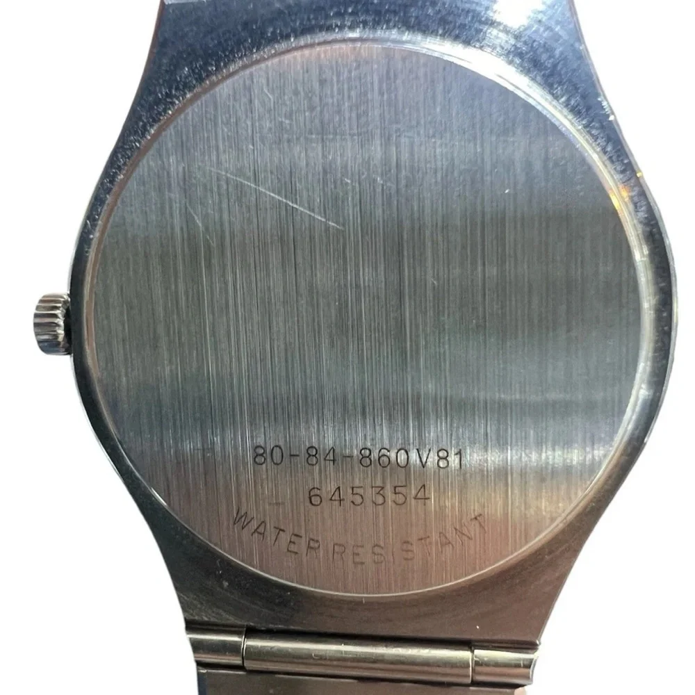 RARE Movado Triple Date Calendar  Watch 80-84-860V81 32mm W/ Original Box & Card